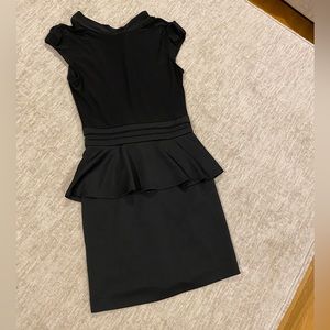 black peplum dress